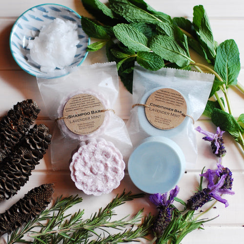 Lavender Mint Shampoo and Conditioner Bar Set